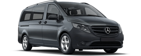 Mercedes Vito Dizel VIP kann als 6+1 und 8+1 mit oder ohne Fahrer gemietet werden